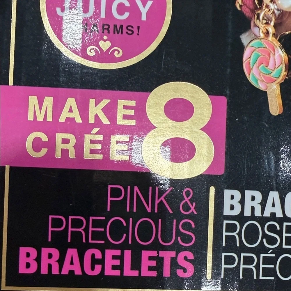 Juicy Couture Pink and Gold Charm Bracelet Set